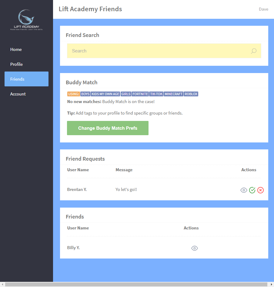 Friend Page